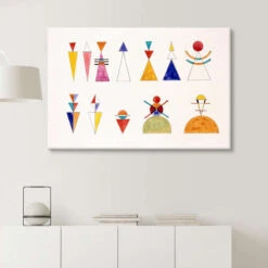 Sketch For Picture XVI, The Great Tower Of Kiev Wassily Kandinsky Lærredsbillede 30 X 20 Cm Billedramme -POSTERLOUNGE Salg 510637 canvas room landscape format l