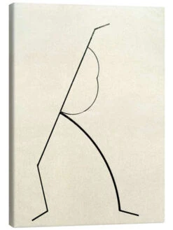 Analytical Drawing Based On Photos Of The Dancer Palucca, 1925 I Wassily Kandinsky Lærredsbillede 20 X 30 Cm Billedramme