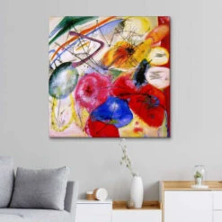 Black Lines Wassily Kandinsky Lærredsbillede 30 X 30 Cm Billedramme -POSTERLOUNGE Salg 510948 canvas room square l