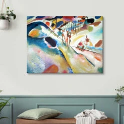 Landscape (Daugavpils) Wassily Kandinsky Lærredsbillede 30 X 20 Cm Billedramme -POSTERLOUNGE Salg 511025 canvas room expressionism l