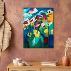Murnau - The Garden II Wassily Kandinsky Lærredsbillede 20 X 30 Cm Billedramme -POSTERLOUNGE Salg 511137 canvas room portrait format l