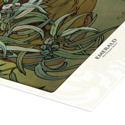 The Precious Stones - Emerald Alfons Mucha Plakat 20 X 60 Cm Billedramme -POSTERLOUNGE Salg 511370 poster empCorner l