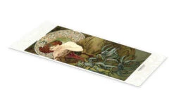 The Precious Stones - Emerald Alfons Mucha Plakat 20 X 60 Cm Billedramme -POSTERLOUNGE Salg 511370 poster pds l