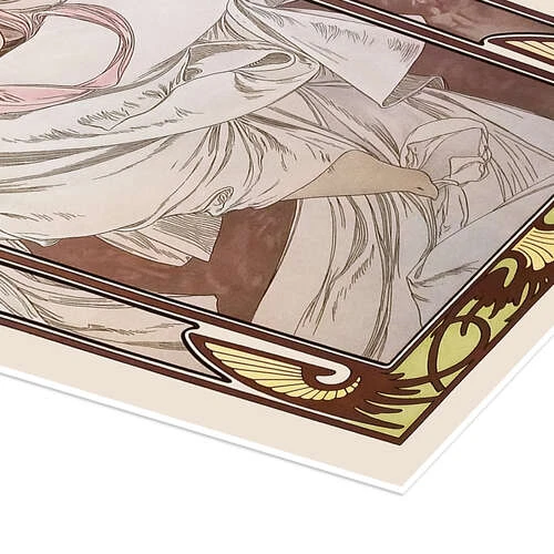 The Four Times Of The Day - Night's Rest Alfons Mucha Plakat 20 X 50 Cm Billedramme 5 The Four Times Of The Day - Night's Rest Alfons Mucha Plakat 20 X 50 Cm Billedramme - Billede 3