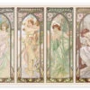 The Four Times Of The Day, 1899 Alfons Mucha Plakat 30 X 20 Cm Billedramme -POSTERLOUNGE Salg 511429 poster l