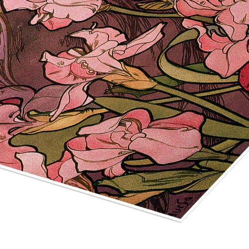 The Precious Stones - Amethyst, 1900 Alfons Mucha Plakat 20 X 60 Cm Billedramme 5 The Precious Stones - Amethyst, 1900 Alfons Mucha Plakat 20 X 60 Cm Billedramme - Billede 3