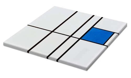 Composition With Blue Piet Mondrian Lærredsbillede 30 X 30 Cm Billedramme 4 Composition With Blue Piet Mondrian Lærredsbillede 30 X 30 Cm Billedramme - Billede 2