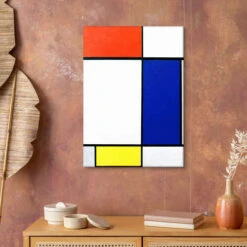 Composition With Red, Yellow, Blue Piet Mondrian Lærredsbillede 20 X 30 Cm Billedramme -POSTERLOUNGE Salg 511723 canvas room portrait format l