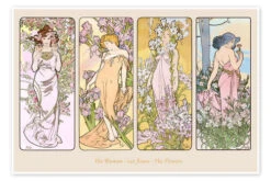 The Flowers Alfons Mucha Plakat 30 X 20 Cm Billedramme