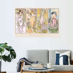 The Flowers Alfons Mucha Plakat 30 X 20 Cm Billedramme 9 The Flowers Alfons Mucha Plakat 30 X 20 Cm Billedramme -POSTERLOUNGE Salg 512259 poster room beige l