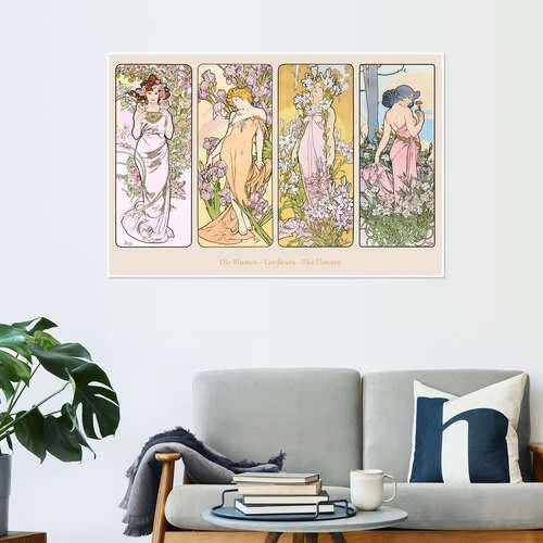 The Flowers Alfons Mucha Plakat 30 X 20 Cm Billedramme 6 The Flowers Alfons Mucha Plakat 30 X 20 Cm Billedramme - Billede 4