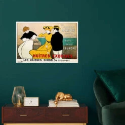 Huîtres Exquises (Udsøgte østers) Leonetto Cappiello Plakat 30 X 20 Cm Billedramme -POSTERLOUNGE Salg 514305 poster room ad prints l