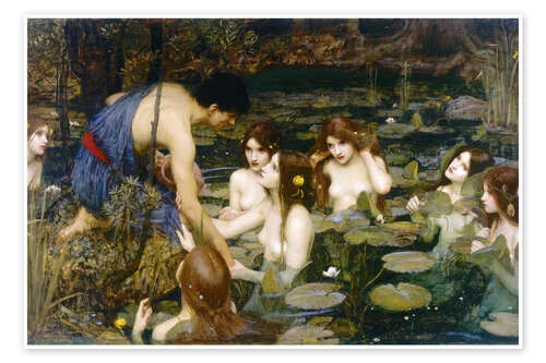 Hylas And The Nymphs John William Waterhouse Plakat 30 X 20 Cm Billedramme 3 Hylas And The Nymphs John William Waterhouse Plakat 30 X 20 Cm Billedramme