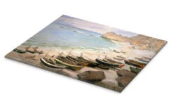 Boats On The Beach At Etretat Claude Monet Akrylbillede 30 X 20 Cm Billedramme -POSTERLOUNGE Salg 527057 acrylic glass pds l