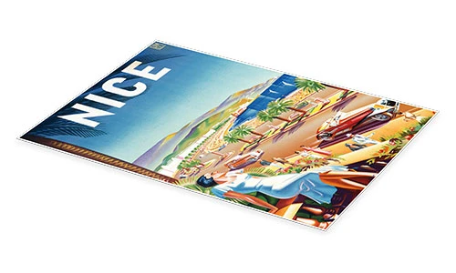 Nice, Ca. 1930 Eff D'Hey Plakat 20 X 30 Cm Billedramme 4 Nice, Ca. 1930 Eff D'Hey Plakat 20 X 30 Cm Billedramme - Billede 2