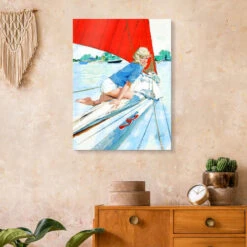 Vintage Sailboat Al Buell Akrylbillede 20 X 30 Cm Billedramme -POSTERLOUNGE Salg 530277 acrylic glass room illustrations l