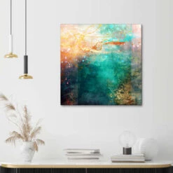 Ekstase I Aimee Stewart Lærredsbillede 30 X 30 Cm Billedramme -POSTERLOUNGE Salg 532022 canvas room turquoise l