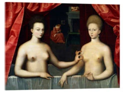 Gabrielle D'Estrées Og En Af Hendes Søstre Akrylbillede 30 X 20 Cm Billedramme