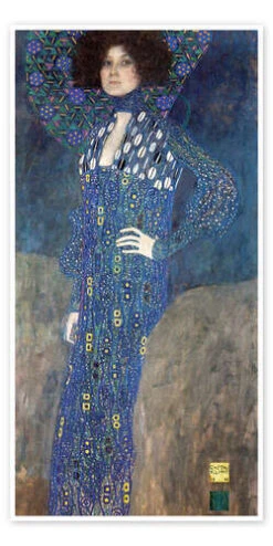 Portrait Of Emilie Flöge Gustav Klimt Plakat 20 X 40 Cm Billedramme