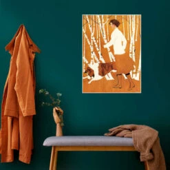 Walking The Dog In The Birch Forest Clarence Coles Phillips Plakat 30 X 40 Cm Billedramme 9 Walking The Dog In The Birch Forest Clarence Coles Phillips Plakat 30 X 40 Cm Billedramme -POSTERLOUNGE Salg 533448 poster room hallway l