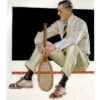 Tennis Spiller Joseph Christian Leyendecker Akrylbillede 20 X 30 Cm Billedramme