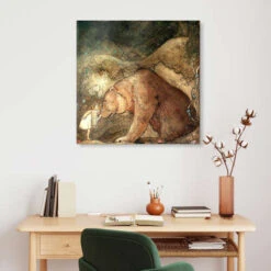 Stackars Lilla Basse! John Bauer Galleritryk 30 X 30 Cm Billedramme -POSTERLOUNGE Salg 540142 gallery print room brown l