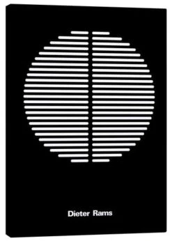 Dieter Rams THE USUAL DESIGNERS Lærredsbillede 20 X 30 Cm Billedramme