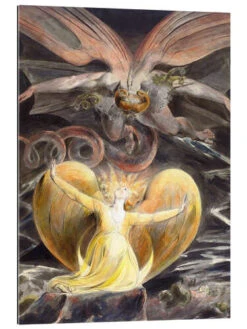 The Great Red Dragon And The Woman Clothed With The Sun I William Blake Galleritryk 20 X 30 Cm Billedramme