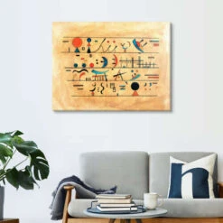 Character Strings Wassily Kandinsky Lærredsbillede 30 X 20 Cm Billedramme -POSTERLOUNGE Salg 559307 canvas room beige l