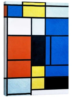 Tableau No. 1 Piet Mondrian Lærredsbillede 20 X 30 Cm Billedramme