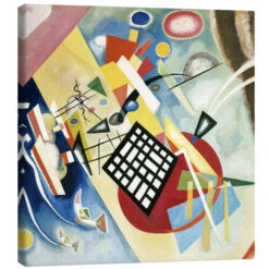 With The Black Louver Wassily Kandinsky Lærredsbillede 30 X 30 Cm Billedramme