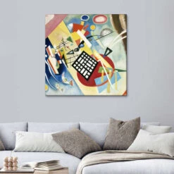With The Black Louver Wassily Kandinsky Lærredsbillede 30 X 30 Cm Billedramme -POSTERLOUNGE Salg 559411 canvas room colourful l