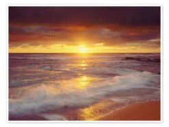 Sunset On The Pacific Jaynes Gallery Plakat 40 X 30 Cm Billedramme