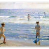 Badende Drenge Peder Severin Krøyer Plakat 40 X 30 Cm Billedramme -POSTERLOUNGE Salg 581832 poster l