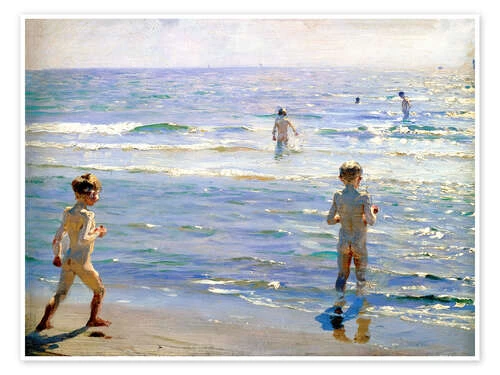 Badende Drenge Peder Severin Krøyer Plakat 40 X 30 Cm Billedramme 3 Badende Drenge Peder Severin Krøyer Plakat 40 X 30 Cm Billedramme