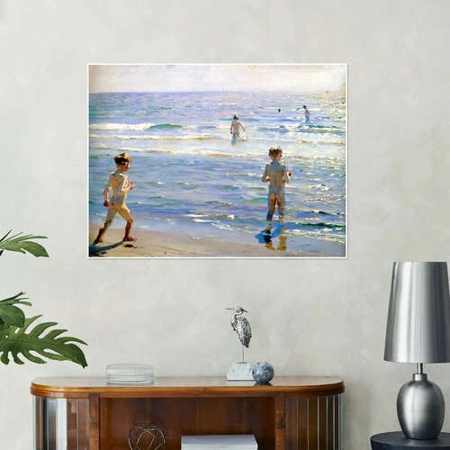 Badende Drenge Peder Severin Krøyer Plakat 40 X 30 Cm Billedramme 6 Badende Drenge Peder Severin Krøyer Plakat 40 X 30 Cm Billedramme - Billede 4