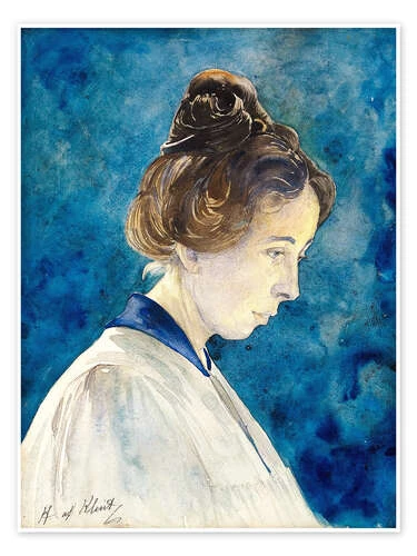 Selvportræt Hilma Af Klint Plakat 30 X 40 Cm Billedramme 3 Selvportræt Hilma Af Klint Plakat 30 X 40 Cm Billedramme