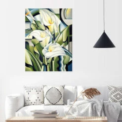 Kubistiske Liljer Catherine Abel Plakat 30 X 40 Cm Billedramme -POSTERLOUNGE Salg 588248 poster room living room l