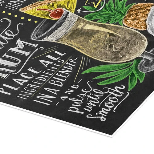 Piña Colada Opskrift (engelsk) Lily & Val Plakat 30 X 40 Cm Billedramme 5 Piña Colada Opskrift (engelsk) Lily & Val Plakat 30 X 40 Cm Billedramme - Billede 3