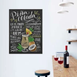Piña Colada Opskrift (engelsk) Lily & Val Plakat 30 X 40 Cm Billedramme 9 Piña Colada Opskrift (engelsk) Lily & Val Plakat 30 X 40 Cm Billedramme -POSTERLOUNGE Salg 604613 poster room bar l
