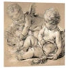 Winged Putti With Flowers François Boucher Akrylbillede 30 X 30 Cm Billedramme -POSTERLOUNGE Salg 604787 acrylic glass l