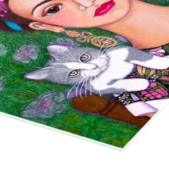 Frida Kahlo Katteelskeren (detalje) Madalena Lobao-Tello Plakat 30 X 30 Cm Billedramme -POSTERLOUNGE Salg 607533 poster empCorner l