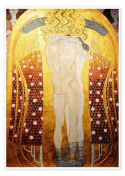 Beethoven Frieze (Embracing Couple) Gustav Klimt Plakat 30 X 40 Cm Billedramme