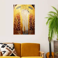 Beethoven Frieze (Embracing Couple) Gustav Klimt Plakat 30 X 40 Cm Billedramme -POSTERLOUNGE Salg 608244 poster room yellow l