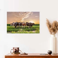 Beautiful Sunset Cows Gathering Remco Gielen Plakat 30 X 20 Cm Billedramme -POSTERLOUNGE Salg 609877 poster room photography l
