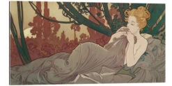 Dusk Alfons Mucha Galleritryk 40 X 20 Cm Billedramme