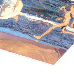 Running Along The Beach Joaquín Sorolla Y Bastida Plakat 40 X 20 Cm Billedramme -POSTERLOUNGE Salg 611631 poster empCorner l