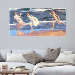 Running Along The Beach Joaquín Sorolla Y Bastida Plakat 40 X 20 Cm Billedramme -POSTERLOUNGE Salg 611631 poster room panorama l