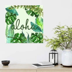 Aloha Plakat 30 X 30 Cm Billedramme -POSTERLOUNGE Salg 611889 poster room green l