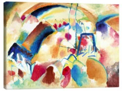 Landscape With Church Wassily Kandinsky Lærredsbillede 30 X 20 Cm Billedramme